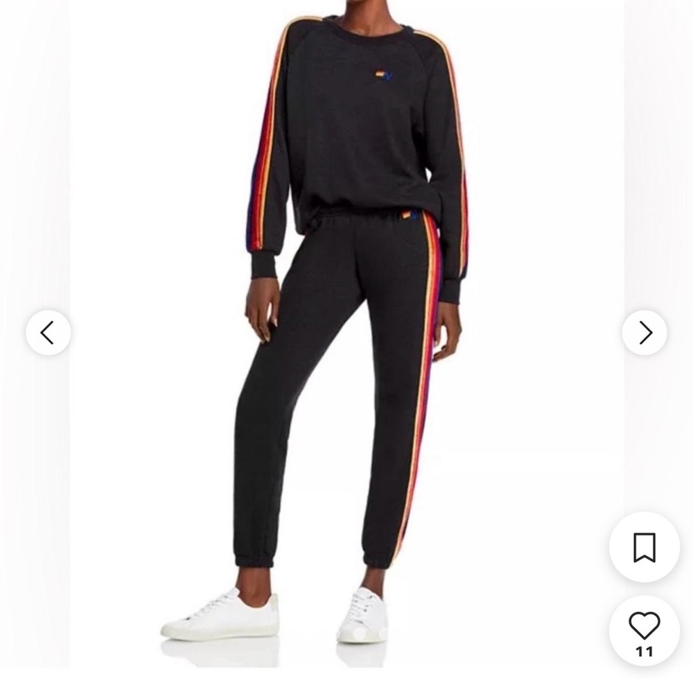 Aviator Nation -  With Velour 5 stripe, sweat set like new condition